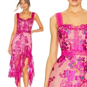 Bronx and Banco Amazing embroidered Eva Midi Dress